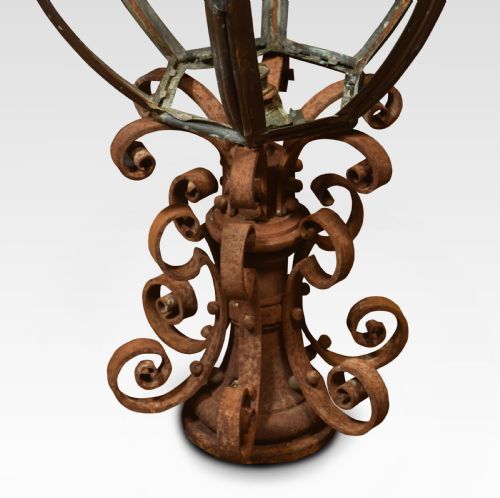 19TH CENTURY LAMP POST LANTERN - ADDITIONAL PHOTO 6