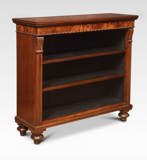 19TH CENTURY MAHOGANY OPEN BOOKCASE - ADDITIONAL PHOTO 2