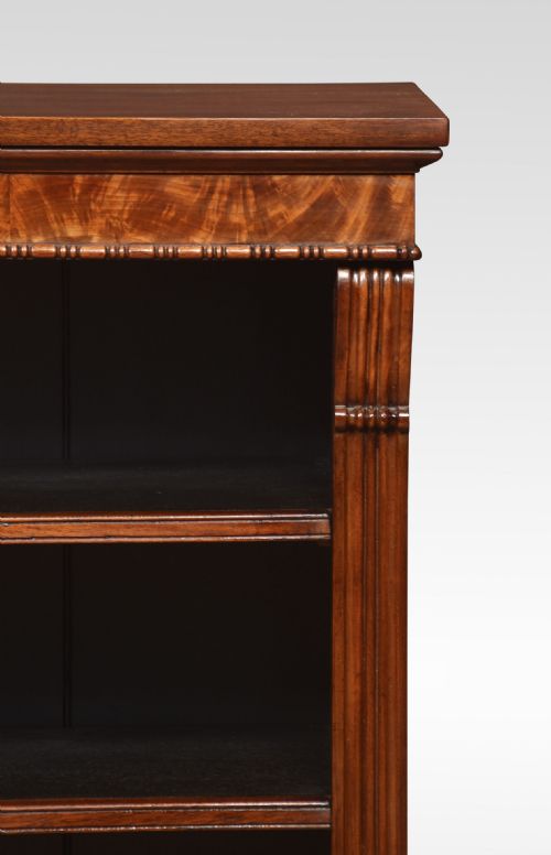 19TH CENTURY MAHOGANY OPEN BOOKCASE - ADDITIONAL PHOTO 5