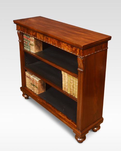 19TH CENTURY MAHOGANY OPEN BOOKCASE - ADDITIONAL PHOTO 8