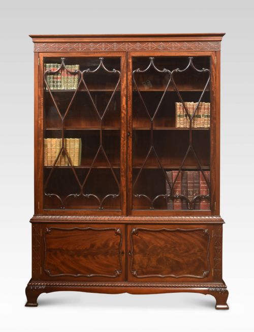 chippendale revival mahogany bookcase - CATEGORY: ANTIQUE BOOKCASES - DATED 1910