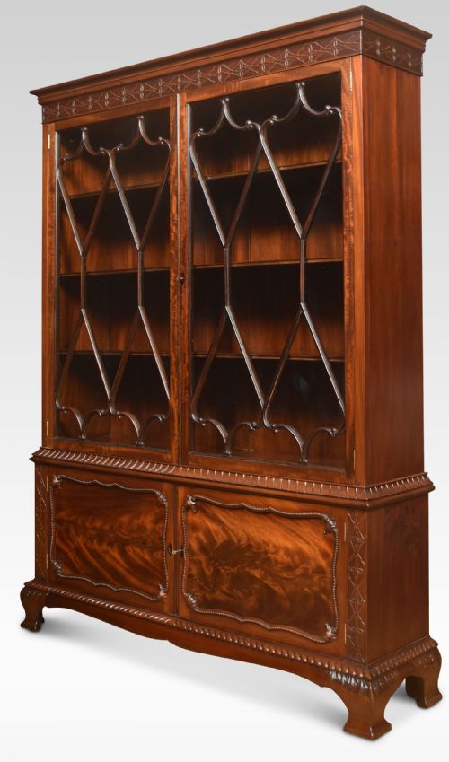 CHIPPENDALE REVIVAL MAHOGANY BOOKCASE - ADDITIONAL PHOTO 3