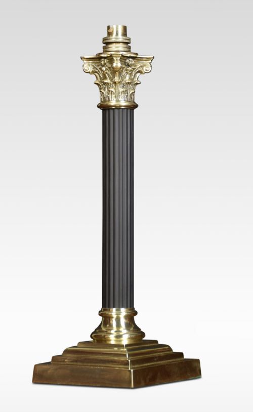 BRASS CORINTHIAN COLUMN TABLE LAMP - ADDITIONAL PHOTO 1