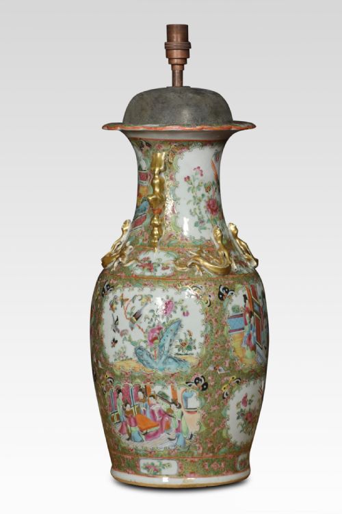 CANTONESE FAMILLE ROSE VASES LAMP - ADDITIONAL PHOTO 2
