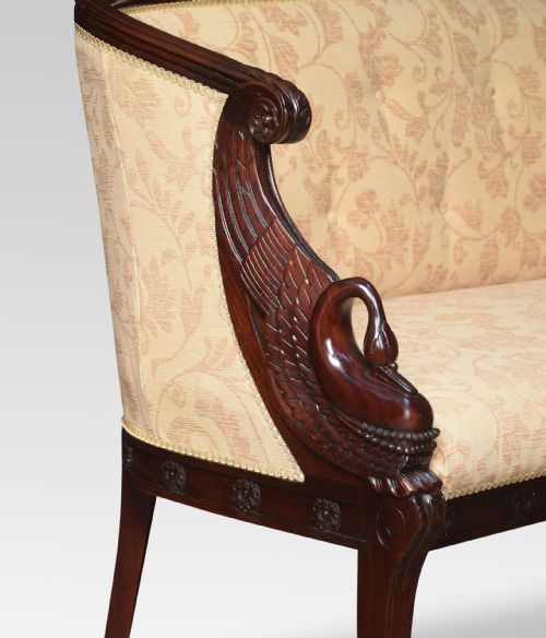 MAHOGANY FRAMED LOUIS XVI STYLE SETTEE - ADDITIONAL PHOTO 3