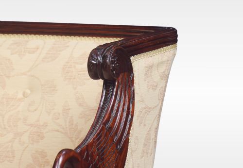 MAHOGANY FRAMED LOUIS XVI STYLE SETTEE - ADDITIONAL PHOTO 4