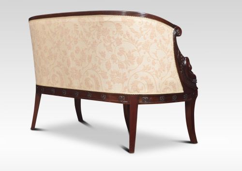 MAHOGANY FRAMED LOUIS XVI STYLE SETTEE - ADDITIONAL PHOTO 7