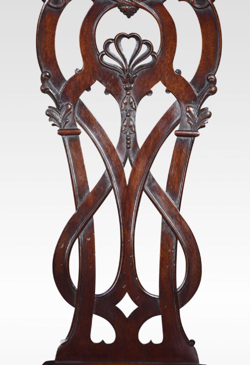 CHIPPENDALE MAHOGANY REVOLVING DESK CHAIR - ADDITIONAL PHOTO 5