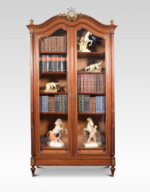 FRENCH GILT BRASS MOUNTED MAHOGANY BOOKCASE