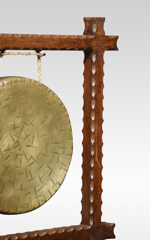 OAK FRAMED TABLE GONG - ADDITIONAL PHOTO 1