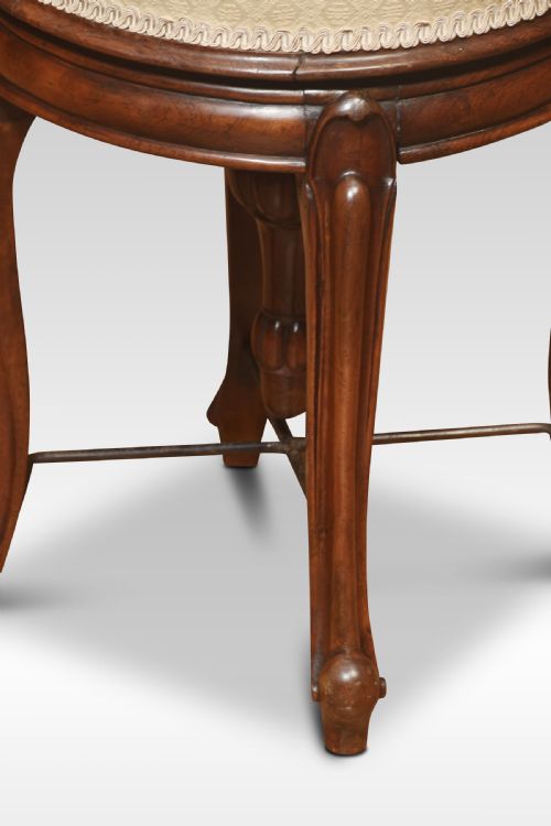 WALNUT REVOLVING DRESSING CHAIR - ADDITIONAL PHOTO 3