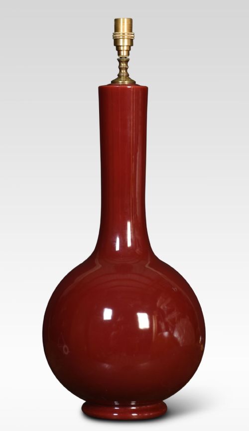 CHINESE FLAMBE VASE LAMP - ADDITIONAL PHOTO 1