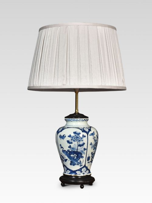 Blue and White Table Lamp