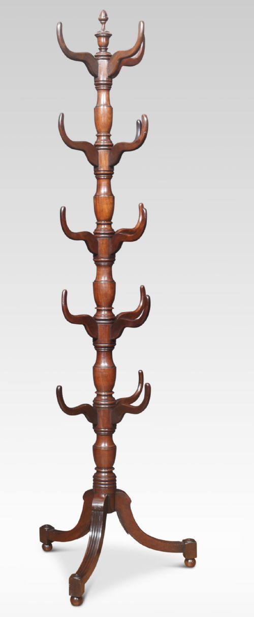 19th century mahogany coat stand - CATEGORY: ANTIQUE FURNITURE - DATED 19TH CENTURY