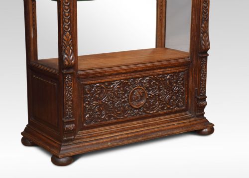 CARVED OAK DISPLAY CABINET - ADDITIONAL PHOTO 6