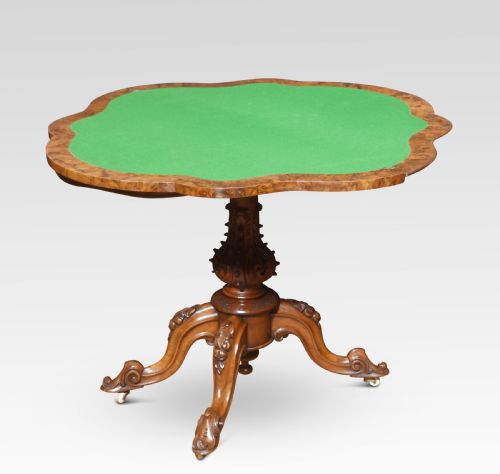 walnut card table - CATEGORY: ANTIQUE TABLES - DATED 19TH CENTURY