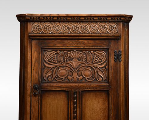 CARVED OAK CORNER CUPBOARD - ADDITIONAL PHOTO 1