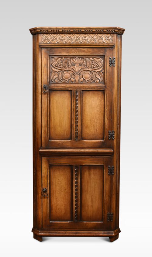 CARVED OAK CORNER CUPBOARD - ADDITIONAL PHOTO 2