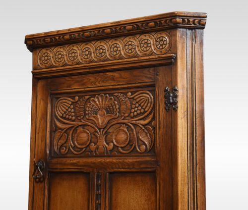 CARVED OAK CORNER CUPBOARD - ADDITIONAL PHOTO 3