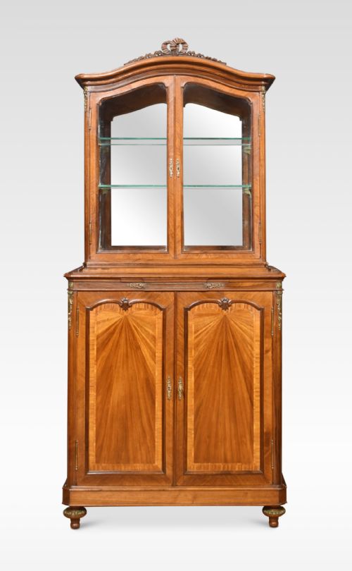 FRENCH WALNUT DISPLAY CABINET - ADDITIONAL PHOTO 1