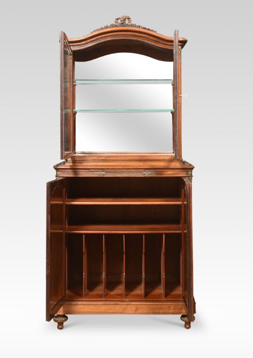 FRENCH WALNUT DISPLAY CABINET - ADDITIONAL PHOTO 4
