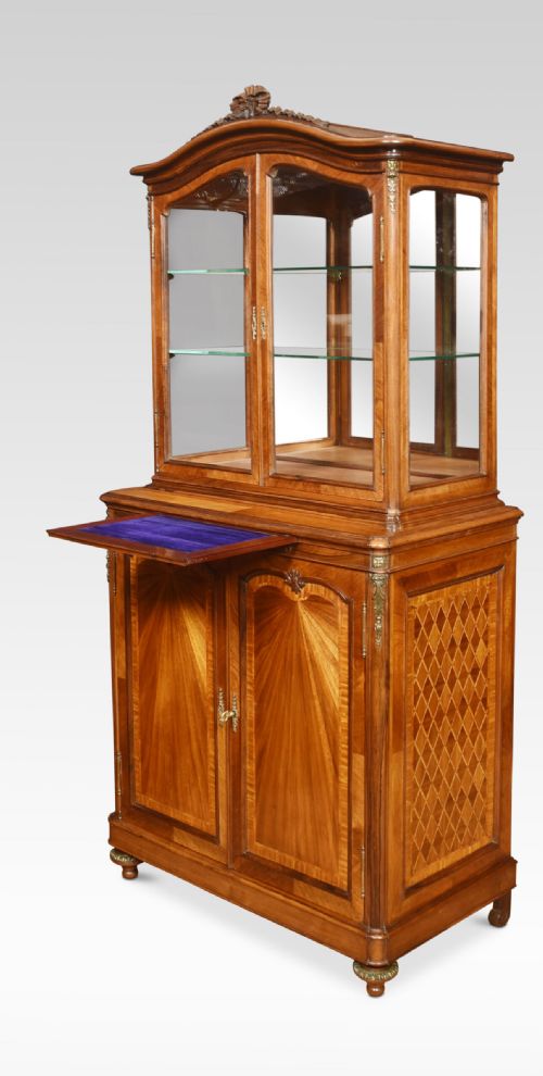 FRENCH WALNUT DISPLAY CABINET - ADDITIONAL PHOTO 7