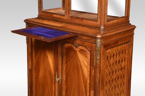FRENCH WALNUT DISPLAY CABINET - ADDITIONAL PHOTO 9