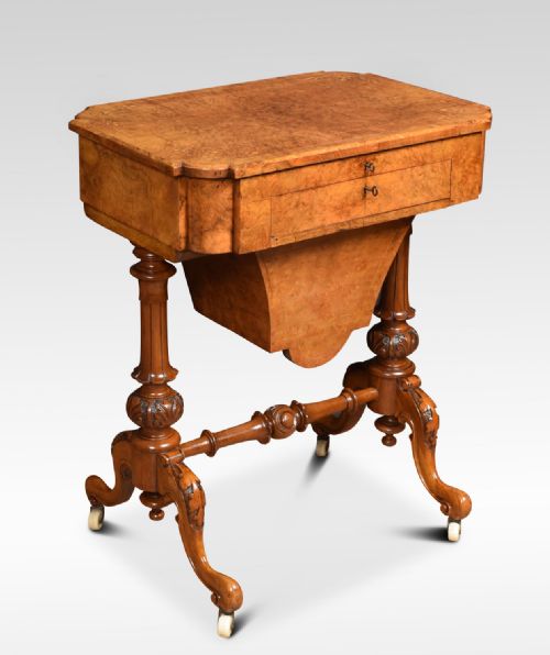 19TH CENTURY WALNUT WORK TABLE - ADDITIONAL PHOTO 1