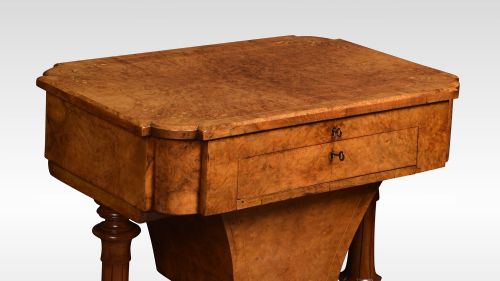 19TH CENTURY WALNUT WORK TABLE - ADDITIONAL PHOTO 2