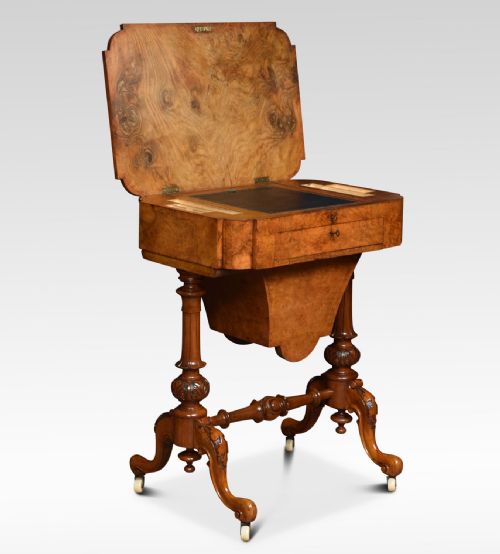 19TH CENTURY WALNUT WORK TABLE - ADDITIONAL PHOTO 3