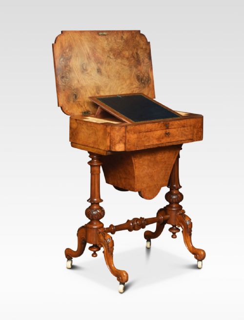 19TH CENTURY WALNUT WORK TABLE - ADDITIONAL PHOTO 6