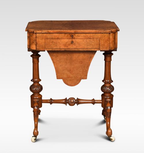 19TH CENTURY WALNUT WORK TABLE - ADDITIONAL PHOTO 7