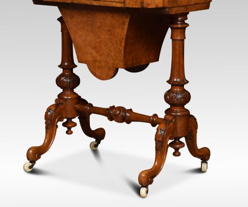 19TH CENTURY WALNUT WORK TABLE - ADDITIONAL PHOTO 8