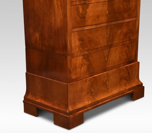 19TH CENTURY MAHOGANY BIEDERMEIER SECRETAIRE CHEST OF DRAWERS - ADDITIONAL PHOTO 4