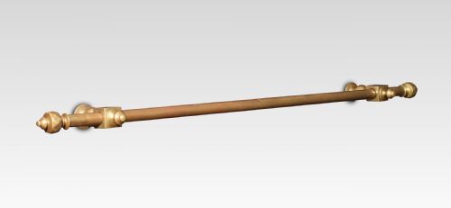 brass curtain pole - CATEGORY: ANTIQUE MISCELLANEOUS - DATED 19TH CENTURY