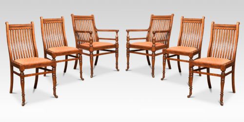SET OF SIX JAMES SHOOLBREAD DINING CHAIRS