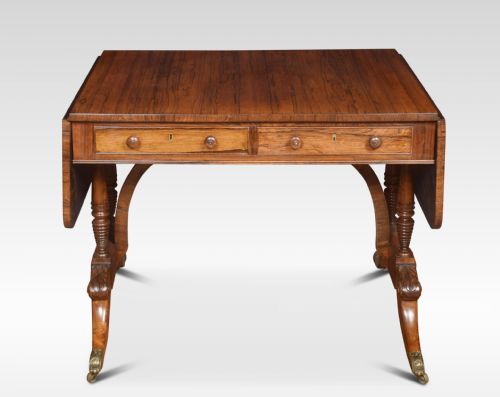 REGENCY ROSEWOOD SOFA TABLE - ADDITIONAL PHOTO 1