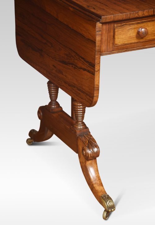 REGENCY ROSEWOOD SOFA TABLE - ADDITIONAL PHOTO 5