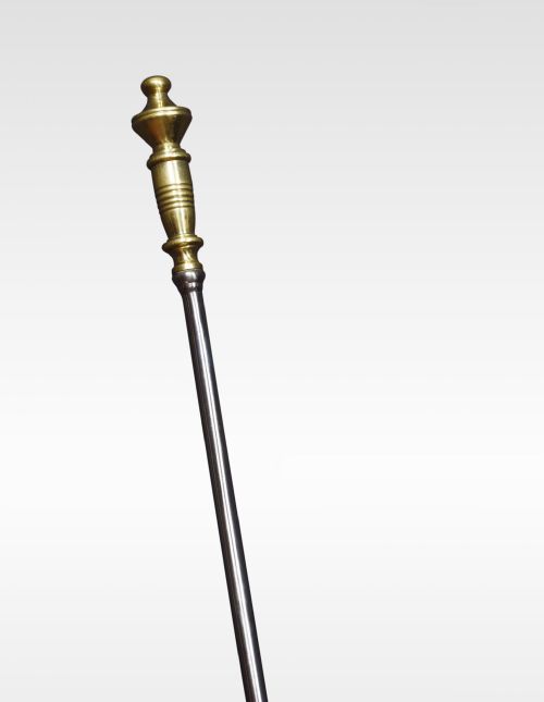 POLISHED STEEL AND BRASS FIRE TOOLS - ADDITIONAL PHOTO 6