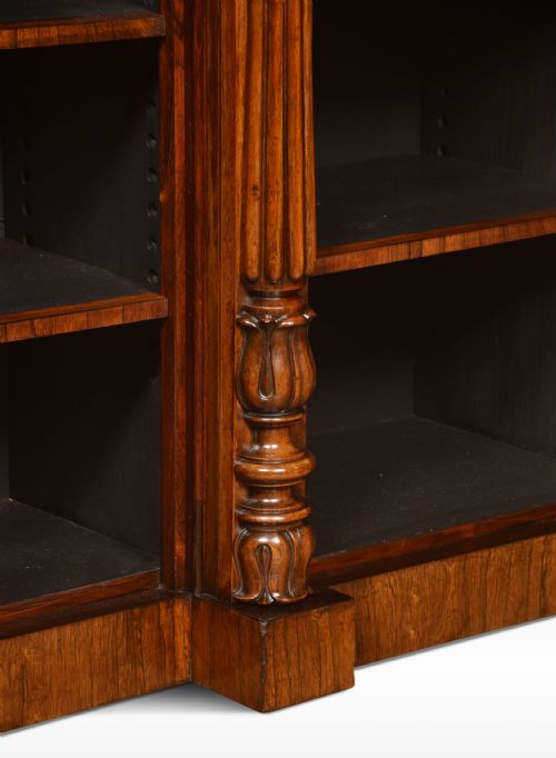 ROSEWOOD BREAKFRONT OPEN BOOKCASE - ADDITIONAL PHOTO 2