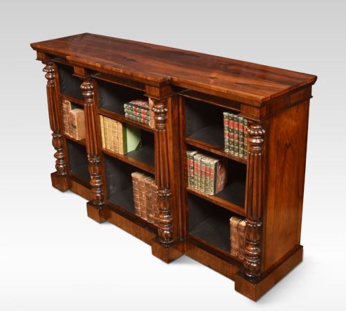 ROSEWOOD BREAKFRONT OPEN BOOKCASE - ADDITIONAL PHOTO 8