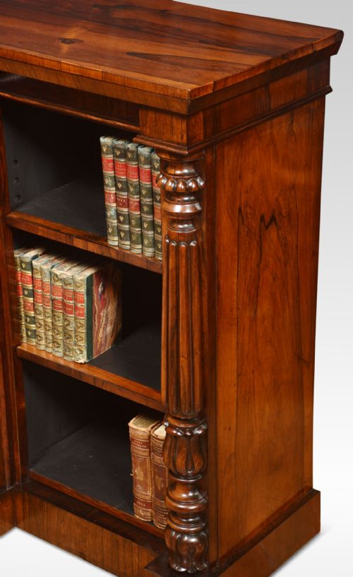 ROSEWOOD BREAKFRONT OPEN BOOKCASE - ADDITIONAL PHOTO 9