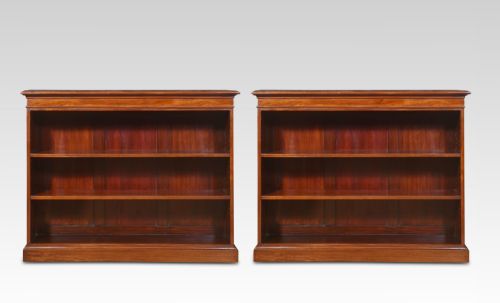 PAIR OF MAHOGANY OPEN BOOKCASES - ADDITIONAL PHOTO 2