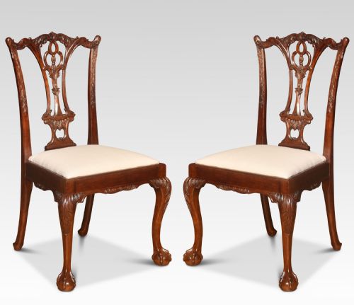 SET OF TWELVE MAHOGANY DINING CHAIRS IN CHIPPENDALE STYLE - ADDITIONAL PHOTO 7