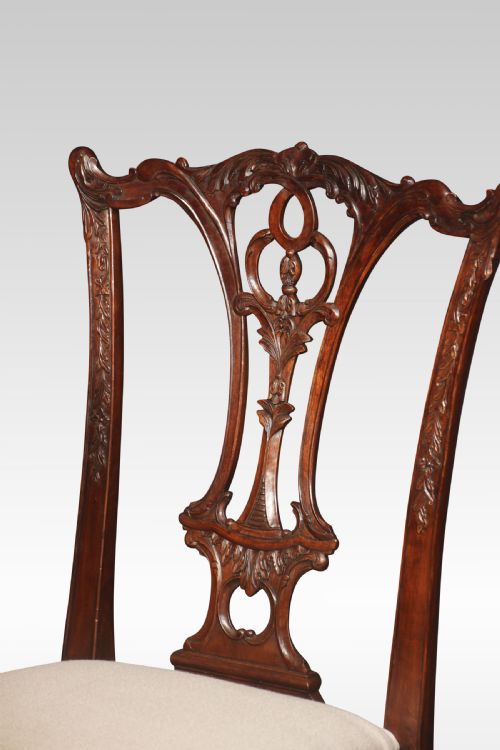 SET OF TWELVE MAHOGANY DINING CHAIRS IN CHIPPENDALE STYLE - ADDITIONAL PHOTO 9