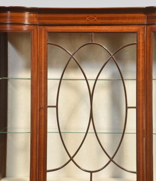 MAHOGANY INLAID DISPLAY CABINET - ADDITIONAL PHOTO 1