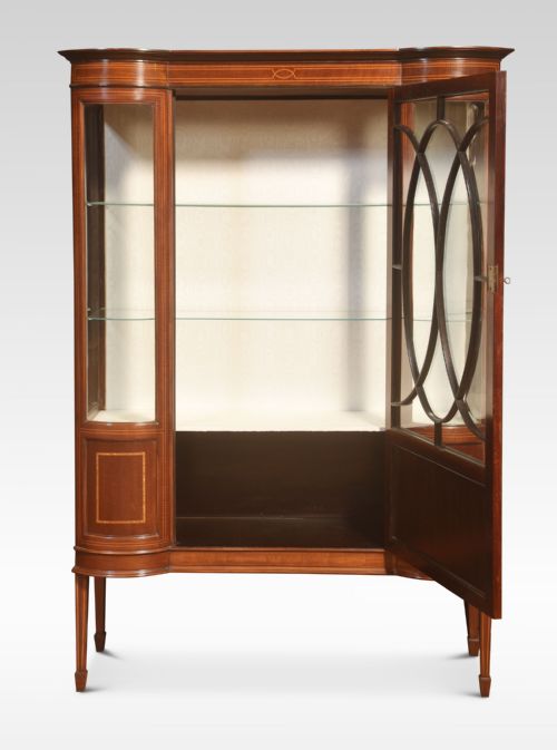 MAHOGANY INLAID DISPLAY CABINET - ADDITIONAL PHOTO 2