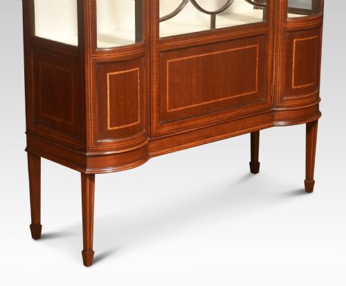 MAHOGANY INLAID DISPLAY CABINET - ADDITIONAL PHOTO 4
