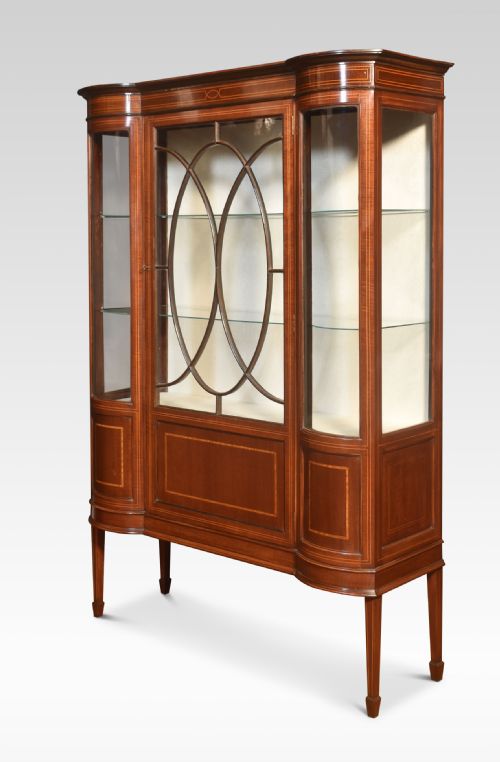 MAHOGANY INLAID DISPLAY CABINET - ADDITIONAL PHOTO 5