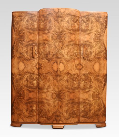 walnut three door compactum wardrobe - CATEGORY: ANTIQUE WARDROBES - DATED 1920